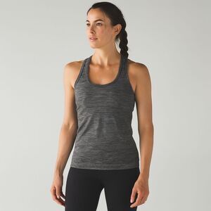 Lululemon Swift Stride Heathered Grey Racerback Tank Top Size 6